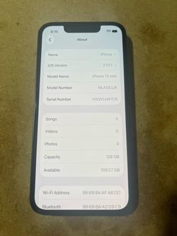 iPhone 13 mini 128gb midnight