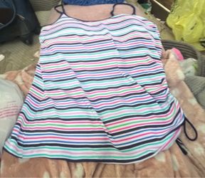 Multicolor Striped Spaghetti Strap Tank Top