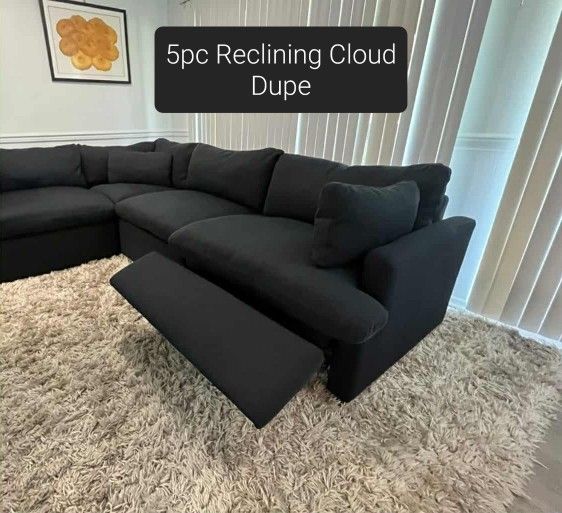 Cloud Dupe Modular Sectional Couch Sofa With Recliners
