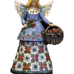 VINTAGE RARE Jim Shore ANGEL FIGURINE Heartwood Creek #105169 NOS ENESCO