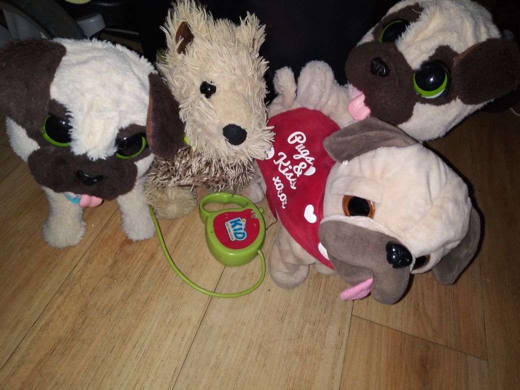 4 Robotic Battery operated Stuffed Animal Toys