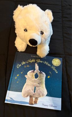 Nancy Tillman On the Night you were born book and polar bear plush both only $12!