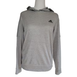 Womens Small grey adidas athletic hooded thumb hole sweatshirt
