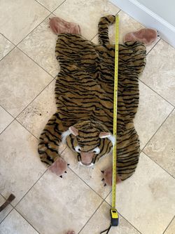 Kids Faux Tiger Fur Rug
