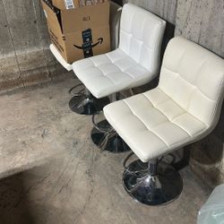 White Bar Chairs x3