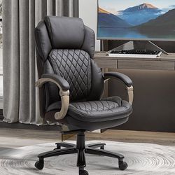 😀 Vinsetto Big and Tall Executive Office Chair with Wide Seat, Computer Desk Chair with High Back Diamond Stitch