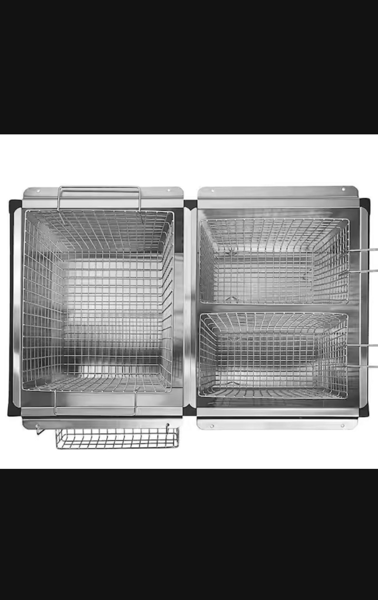 17.5 qt. Portable LPG Propane Dual Burner Deep Fryer Outdoor Cooker Station with Triple Fry Baskets