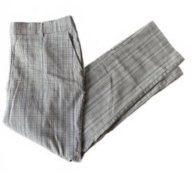 Rafaella Women's Pants Size 16 Plaid Brown Tan Pull Up Office Lady City Chic