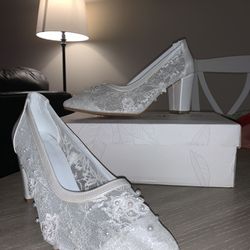 Forever And Always Lace Wedding Heels