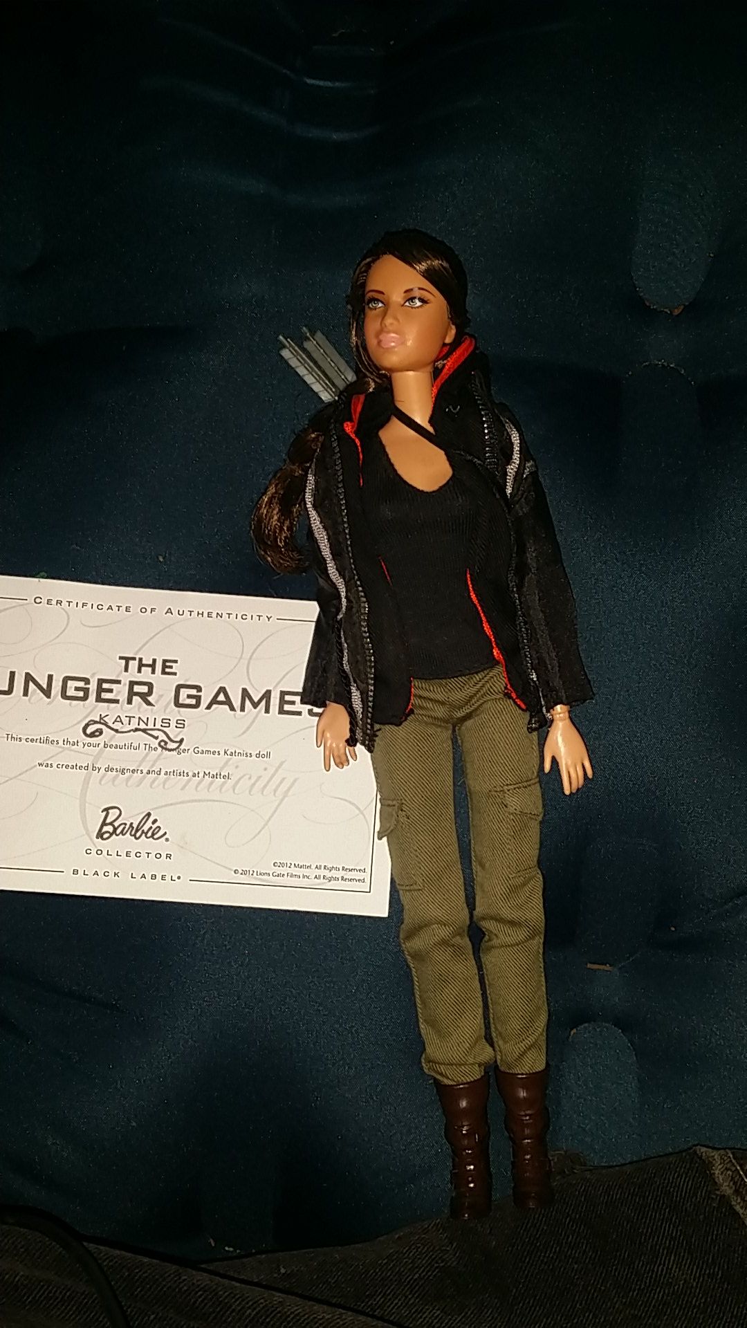 Hunger Games Barbie Katniss doll "Black Label" discontinued and rare!