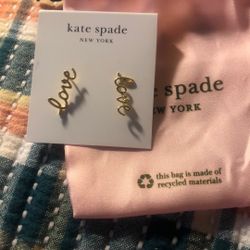 Kate Spade ♠️ LOVE earrings 