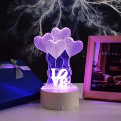 I Love You 3D Lamp LED Night Light Acrylic Touch Birthday Table Gift 7 Color Comes With A Gift Box