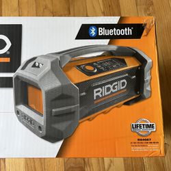 Ridgis 18V Dual Power Jobesite Radio Bluetooth Speaker