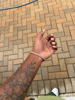 6mm Rose Gold Cuban Link Bracelet – Iced Out VVS1 – 925 Silver – GRA Certified