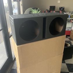 Q Bomb Car Audio . 12 Inch Car Stereo Subwoofer Box . Dual Sub Center Port . High Quality 