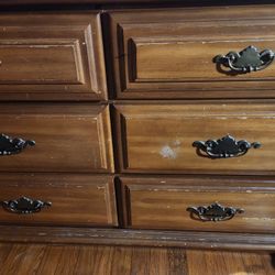 Brown Wood Dresser