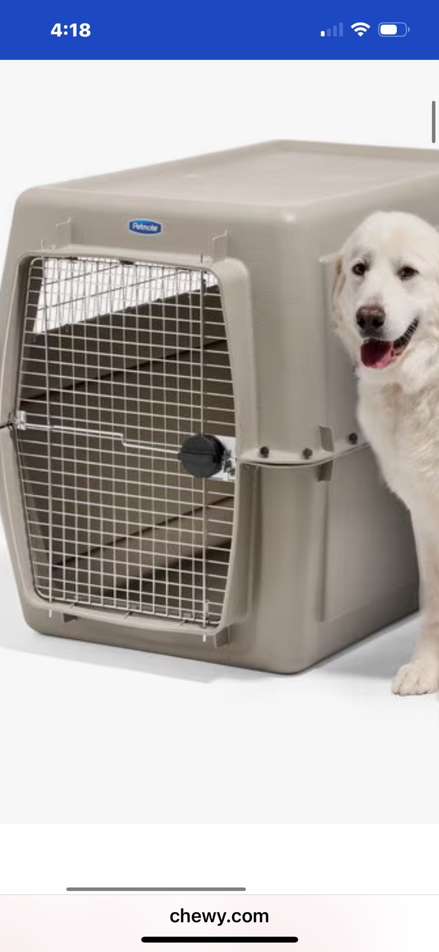 New And Unused Dog Kennel 48inch For Travel / Dog Bed In Cream Color / Beige