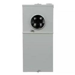 GE 200 Amp 8-Space 16 Circuit Outdoor Combination Main Breaker Ringless Meter Socket Load Center