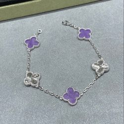 Van Cleef & Arpels Violet Five-flower Four-leaf Clover Bracelet,