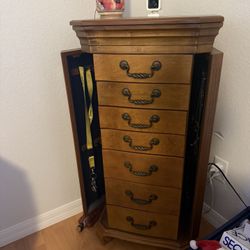 Wooden Jewelry Armoire 