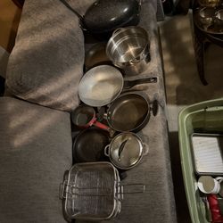 Pots / Pans Lot Fryer Strainer & More Bundle