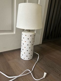 gold n white lamp in perfect shape