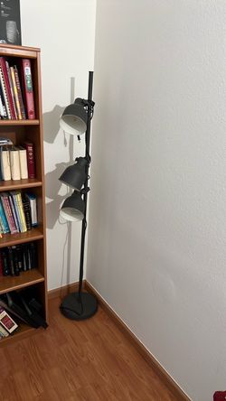 Black 3-Head Adjustable Floor Lamp