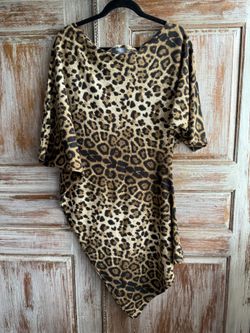 SACE Leopard Asymmetrical Dress