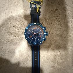Invicta S1 Rally Overdrive Men's 52mm Black/Blue Chronograph SS Watch