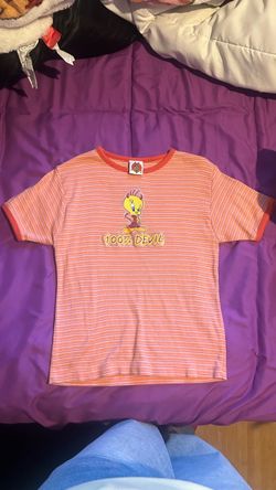 Vintage Tweety Bird '100% Devil' Striped Tee