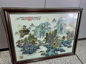 Ceramic Waterfall Painting