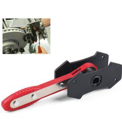 Universal Car Ratchet Brake Piston Wrench Spreader Caliper Pad Install Tool Press Portable Auto Hand Held Disassembly Tools (Red)