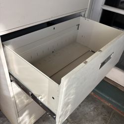 Three Drawer Gray Metal Filing Cabinet 