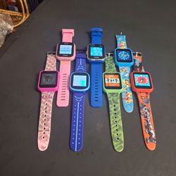 Lot Of 7 Smartwatches Designed For Children-Color Touchscreen, Cameras, Games, Pedometer & Rechargeable Battery All Tested & Working, No Charger Cable