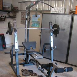 (OBO) Power House Weight Bench Olympic Set