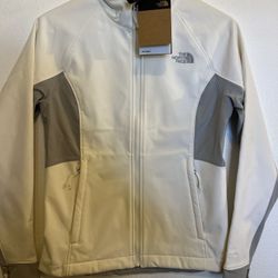 The North Face Jacket, White & Grey Color, Size S