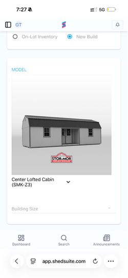 12’x24’ Center Lofted Cabin