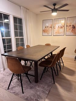Living Spaces 8 seater Dining Table and Chairs