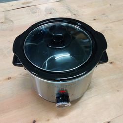Open Box Courant 1.6 Quart Oval Slow Cooker, Stainless Steel