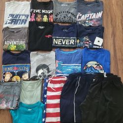 Boy T-shirt And Short Pants Size 10 -12 ( Price Firm!)