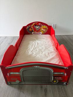 Paw 🐾 Patrol bed 🛌 for toddler for only 40 dollars including the mattress