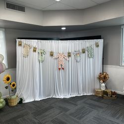 Metal Arch For Curtains/backdrop W/curtains 