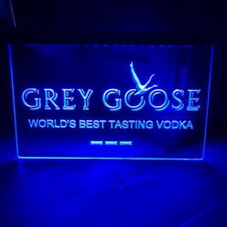GREY GOOSE LED NEON BLUE LIGHT SIGN 8x12
