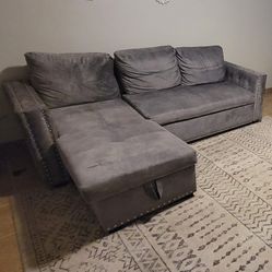 🍂 MOVING SALE 🍁 L-Shaped Corner Sofa-Bed Sectional with Storage Retails $950+