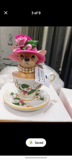 YE Chihuahua Westland Giftware "TEACUP" NIB W/TAGS