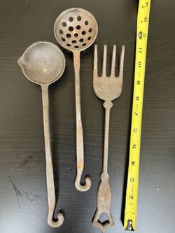 Set Of 3 Cast Iron Utensils 