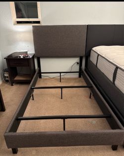 Twin size bed frame & mattress
