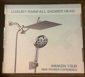 New 10'' High-Pressure Rainfall Shower Head & Handheld Combo