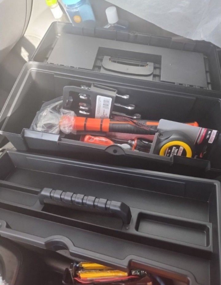 Tool Set HAMMER, SCREW DRIVER SET, 6 WRENCHES, TAPE MEASURE WITH A TOOL BOX