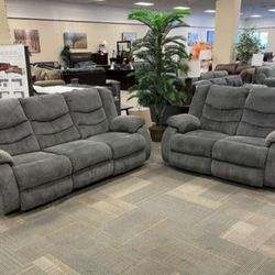 Brand New Ashley Couch ❗Tulen Gray Reclining Living Room Set Sofa And Loveseat 